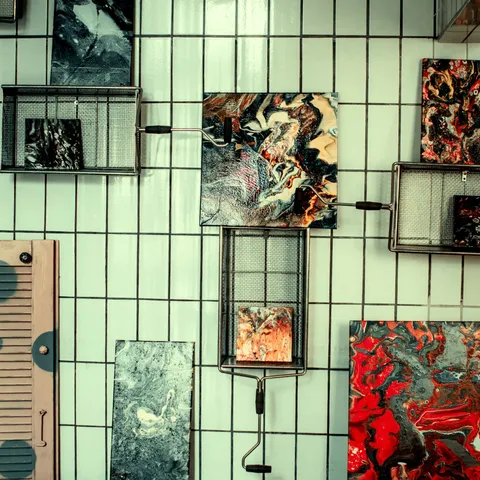 Kunstwerke in Pouring Art
