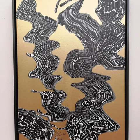 Linear (gold) 85x65 cm - 290€
