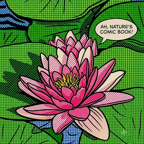 Lotusblume nach Roy Lichtenstein